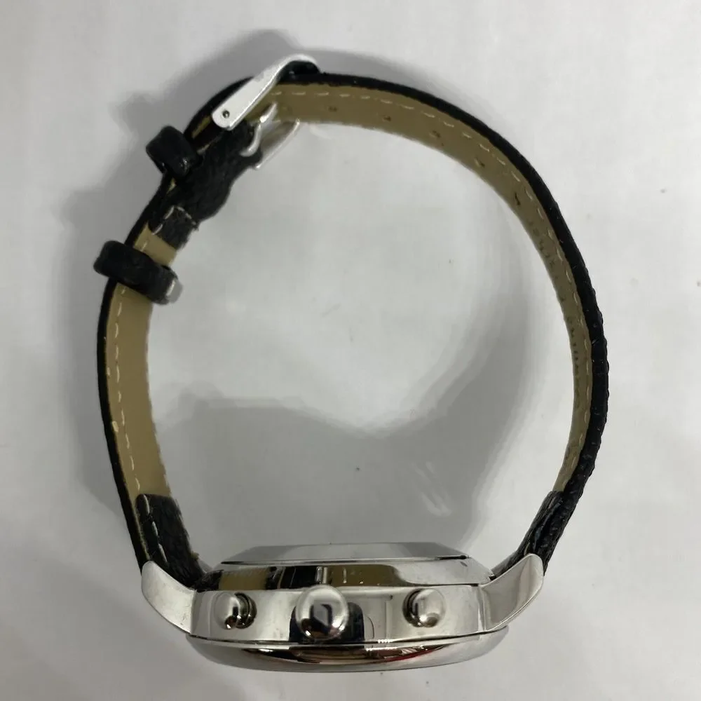 Fossil FTW5019 Women's Black Leather Silver Analog Dial Hybrid Smart Watch XX811